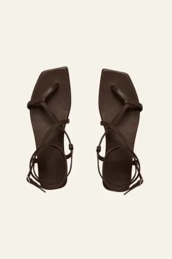 Sale Central Portions Sandals In Chocolate Shoes