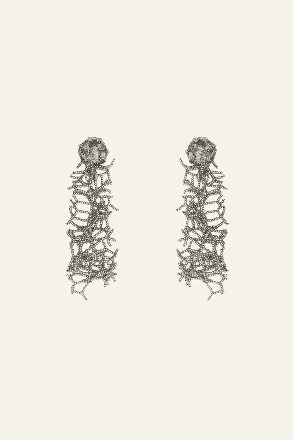 Corals Shine Earrings In Silver Jewelry