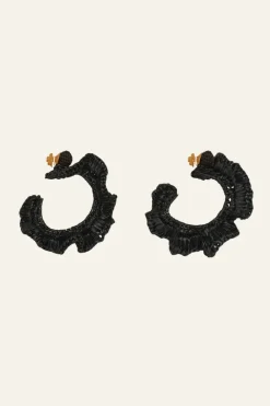 Dance Elements Hoops In Black Jewelry
