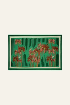 De Palmeras Maxi Shawl In Green Shawls