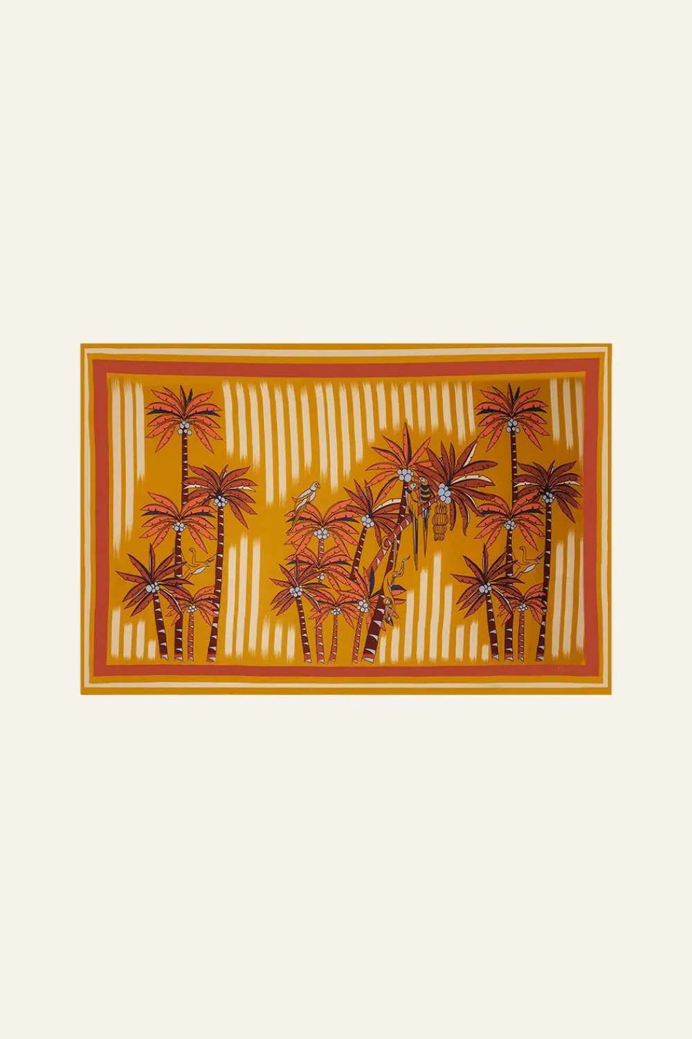 New De Palmeras Maxi Shawl In Yellow Shawls