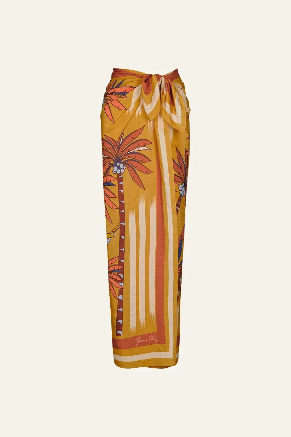 New De Palmeras Maxi Shawl In Yellow Shawls