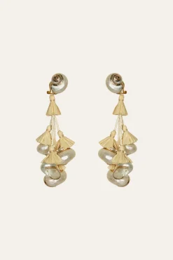 Outlet Espiral Sagrado Earrings In Ecru Jewelry