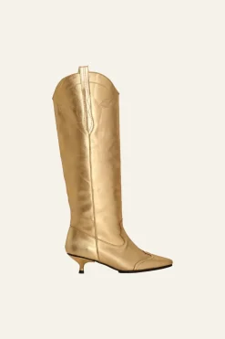 Exuberant Spirit Boots In Gold Shoes