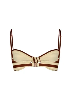 Sale Healing Tools Bikini Top In Ecru & Marsala Swimwear