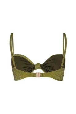 Best Heliconia Bikini Top In Green Swimwear