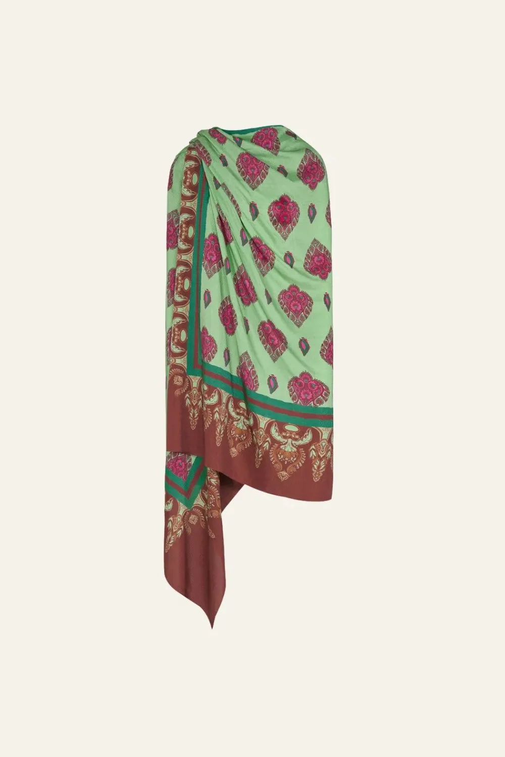 Online India Chintz Shawl In Green Shawls