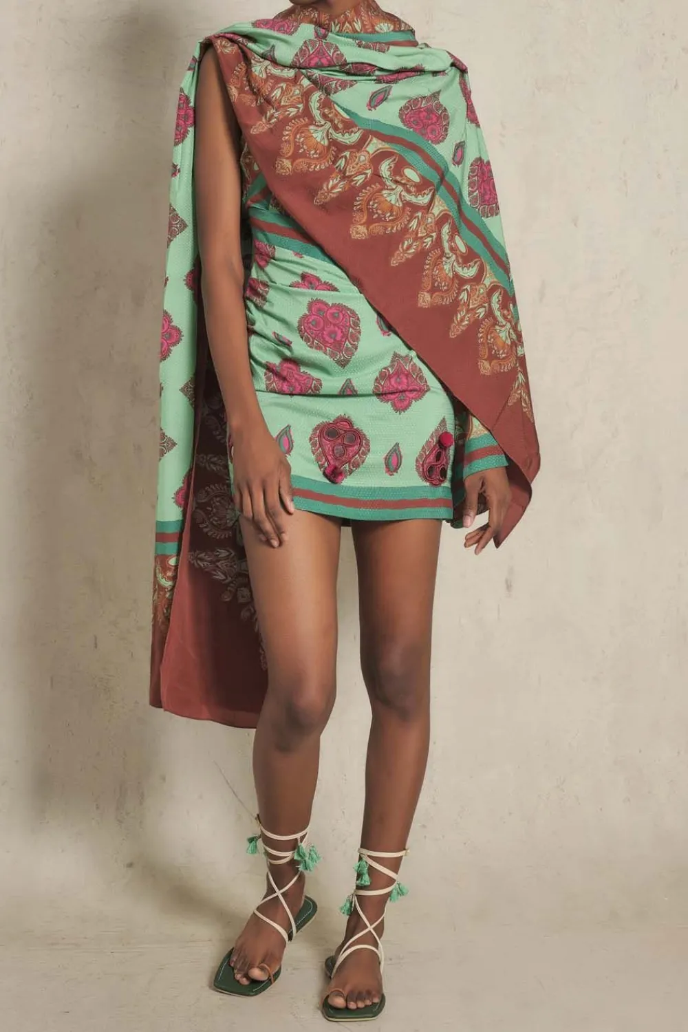 Online India Chintz Shawl In Green Shawls