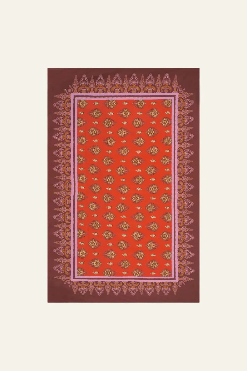 New India Chintz Shawl In Red Shawls