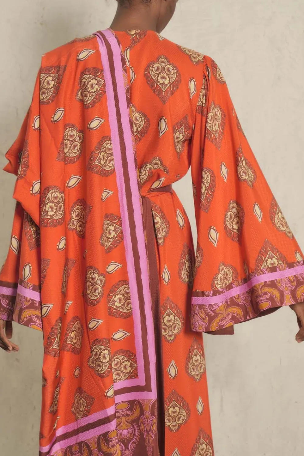 New India Chintz Shawl In Red Shawls