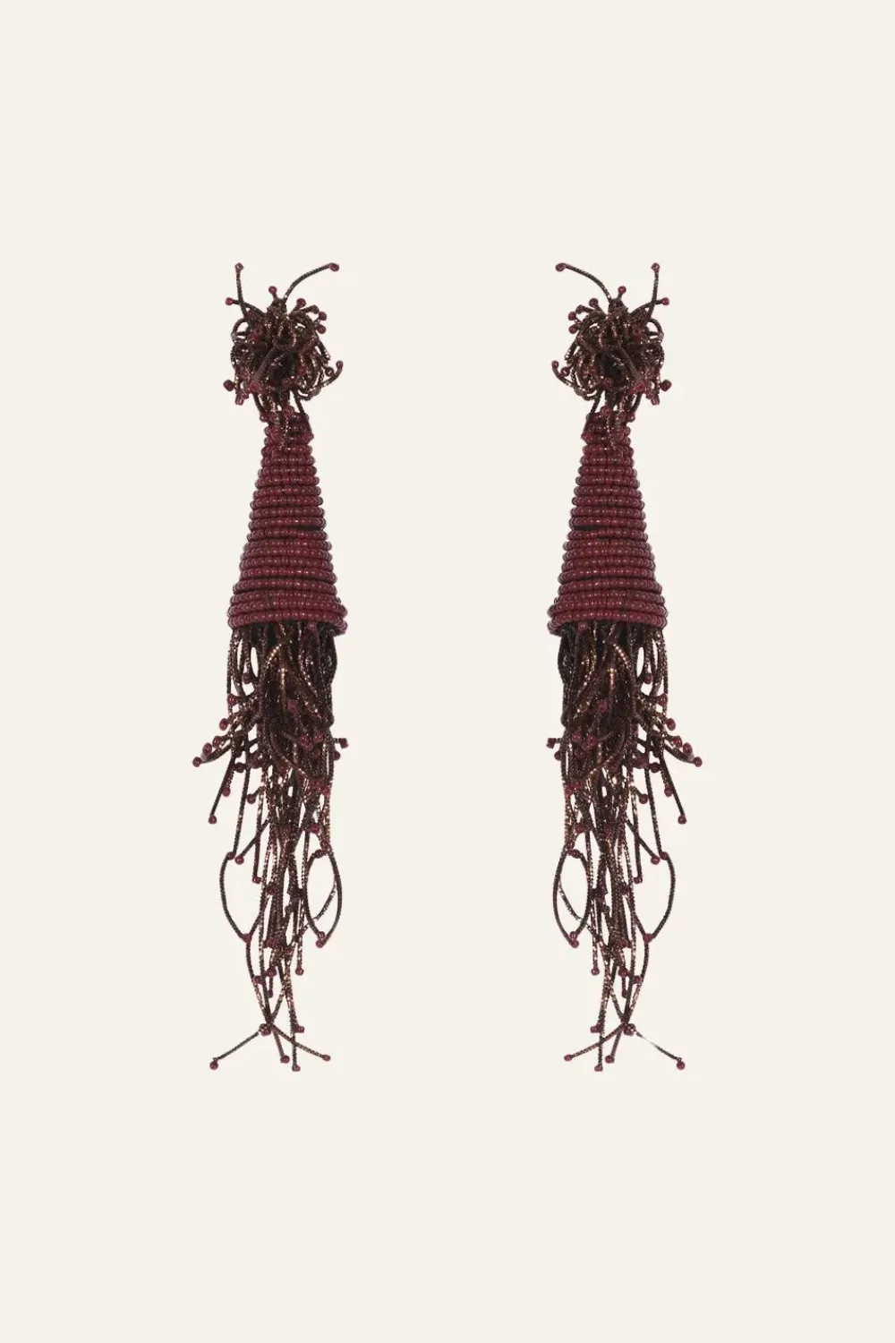 New La Boheme Earrings In Dark Burgundy Jewelry