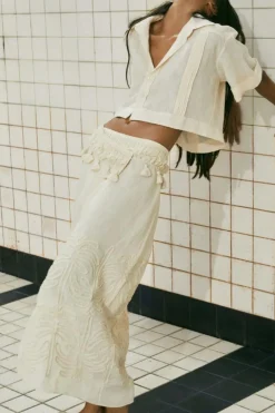 Manyatta Shirt In Ecru Tops