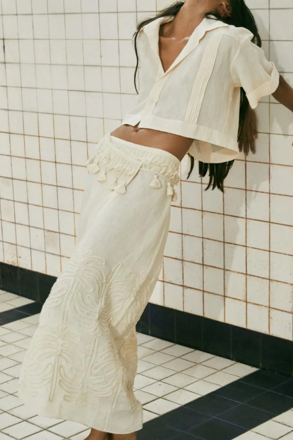 Manyatta Shirt In Ecru Tops