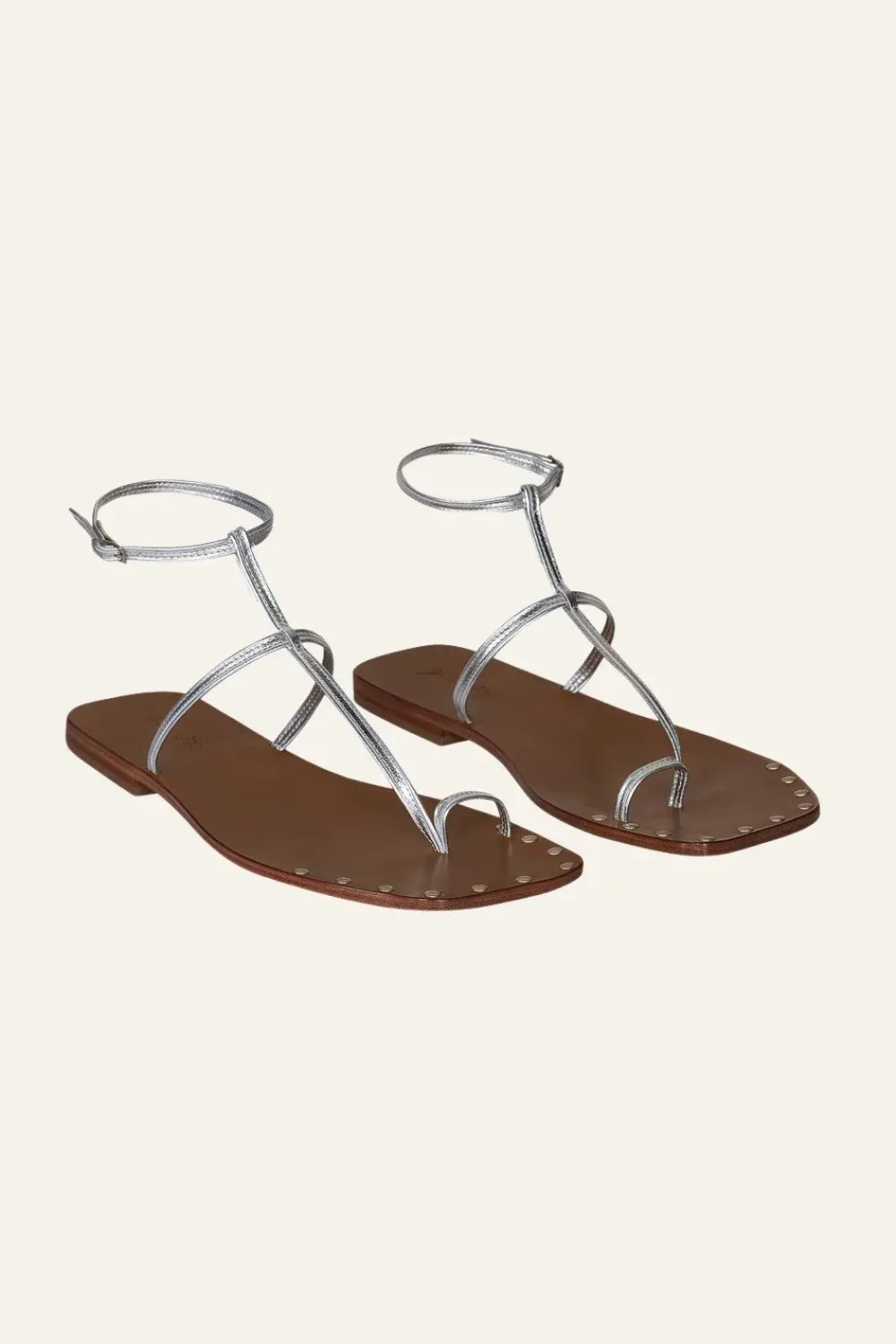 New Maze Trek Sandals In Silver Shoes