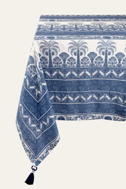 Best Nuqui Square Tablecloth In Blue Table Linens