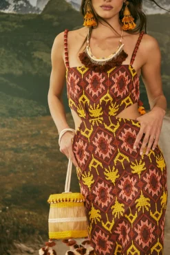 Online Ornamentos Bag In Mustard Bags