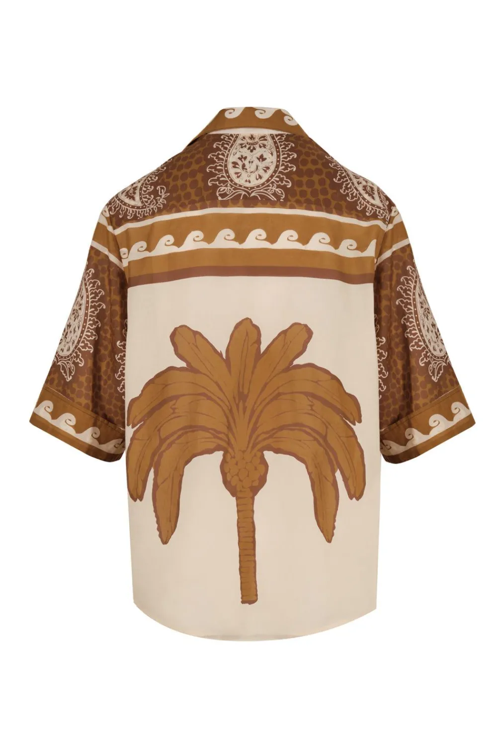 Hot Paisley Situation Shirt In Brown Tops