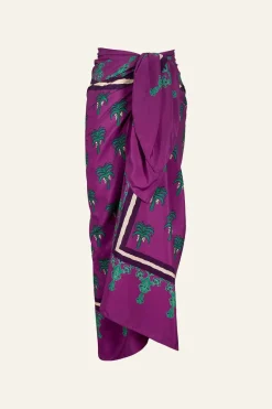 Palms Shawl In Purple Shawls