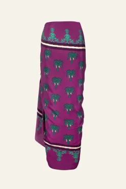 Palms Shawl In Purple Shawls