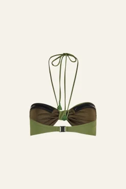 Rafiki Bikini Top In Green Swimwear