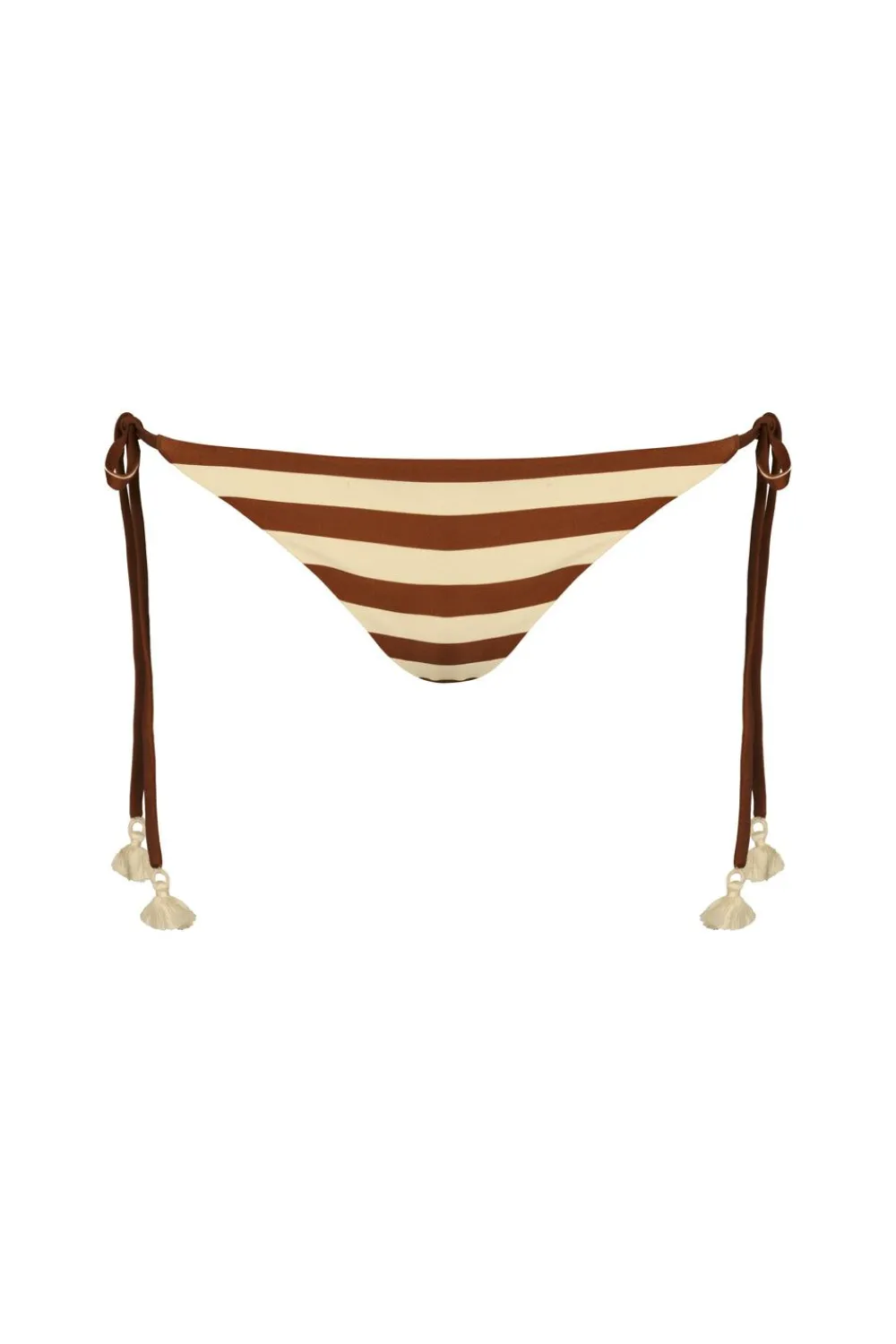 Hot Riverside Bikini Bottom In Ecru & Marsala Swimwear