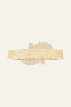Outlet Rustle Of Palm Trees Belt In Ecru Belts
