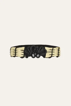 New Spiritual Alignment Belt In Ecru & Black Belts