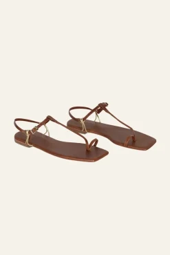 Hot Sun Downer Sandals In Brown Shoes
