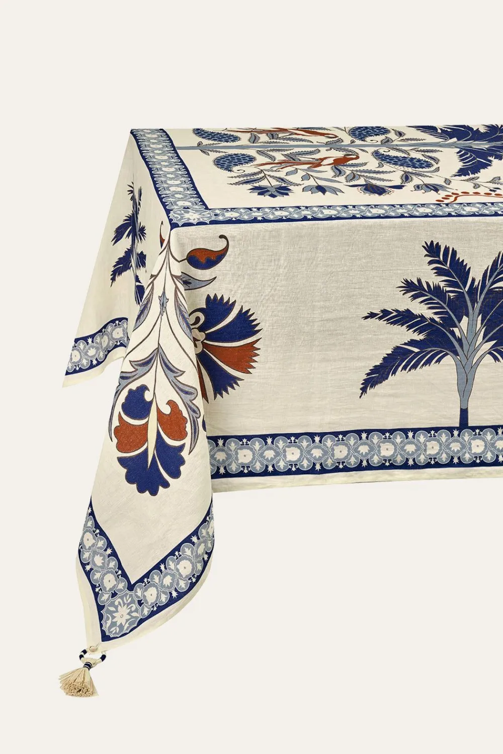 Hot Suzani Amazonico Rectangular Tablecloth In Blue Table Linens