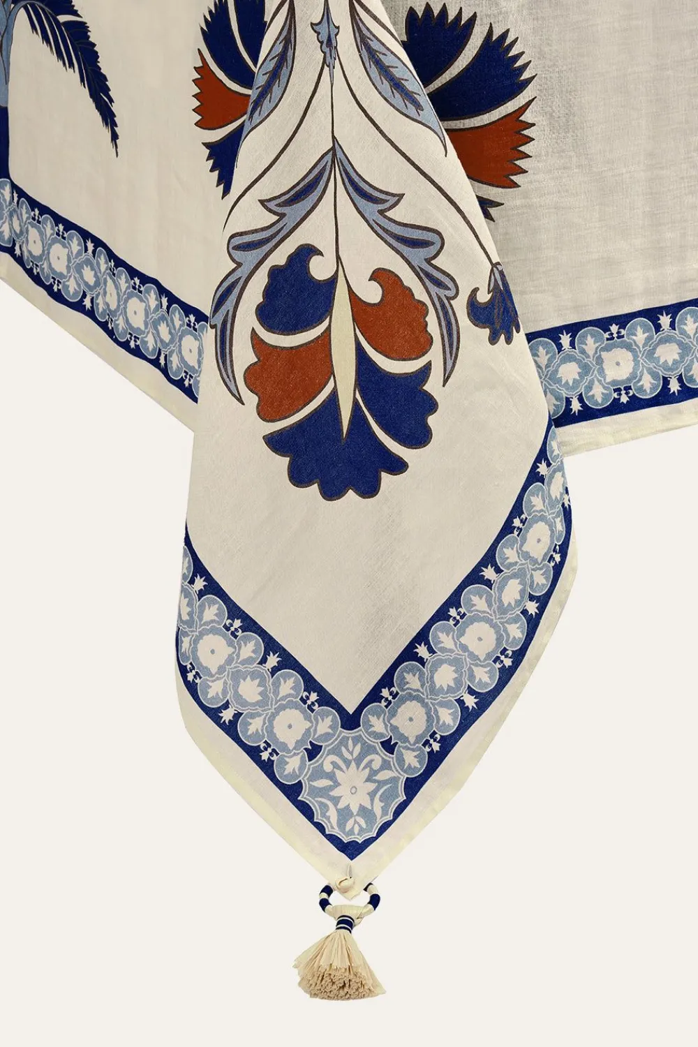 Hot Suzani Amazonico Rectangular Tablecloth In Blue Table Linens
