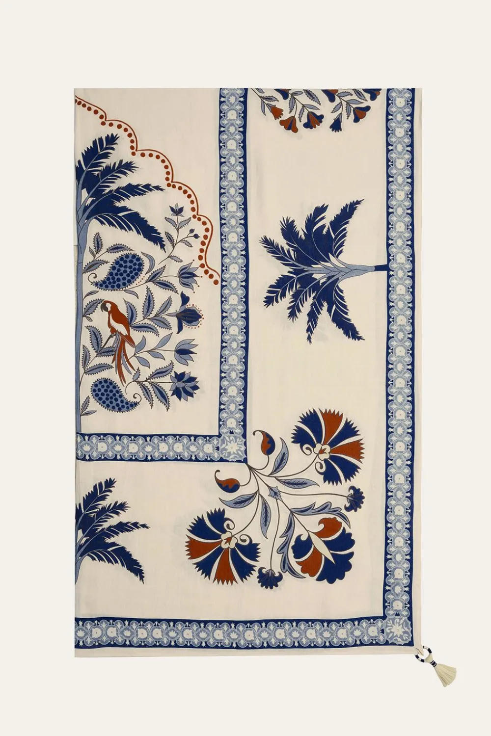 Hot Suzani Amazonico Rectangular Tablecloth In Blue Table Linens