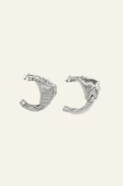 Town Date Hoops In Silver Jewelry