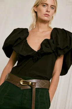 Clearance Vientos Salvajes Top In Black Tops