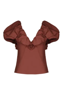 New Vientos Salvajes Top In Chocolate Tops