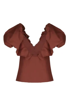 New Vientos Salvajes Top In Chocolate Tops