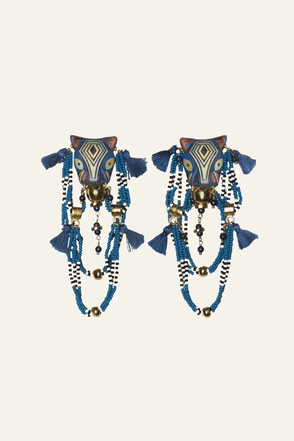 Hot Welcome To The Jungle Earrings In Indigo Jewelry