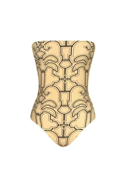 Online Western Edge Onepiece In Ecru Swimwear